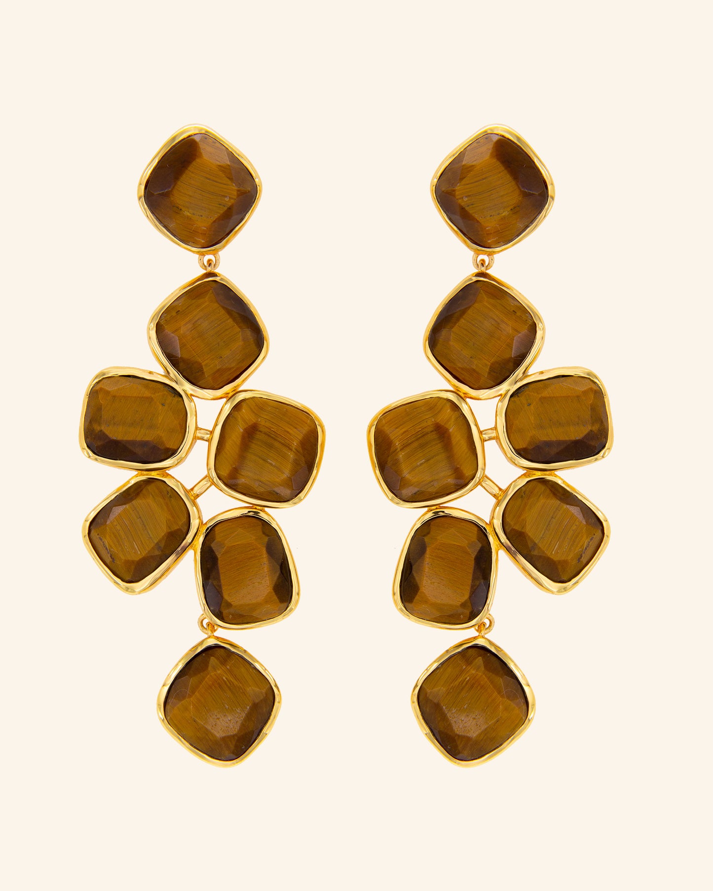 Tiger Eye Hydra Earrings