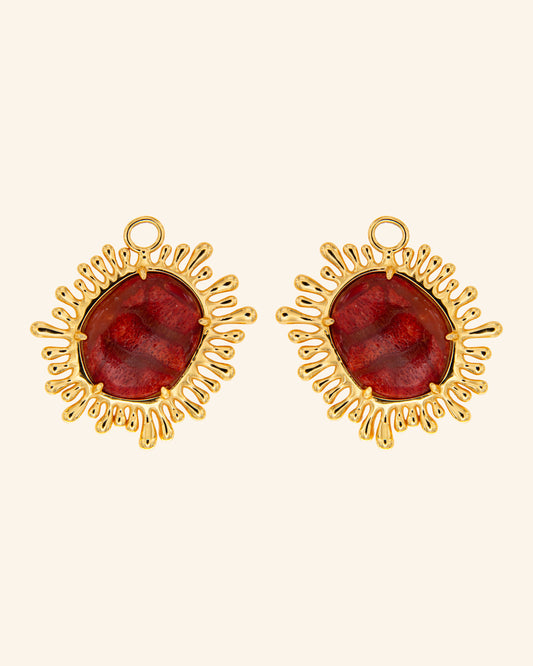 XL Sun Pendants Coral Red