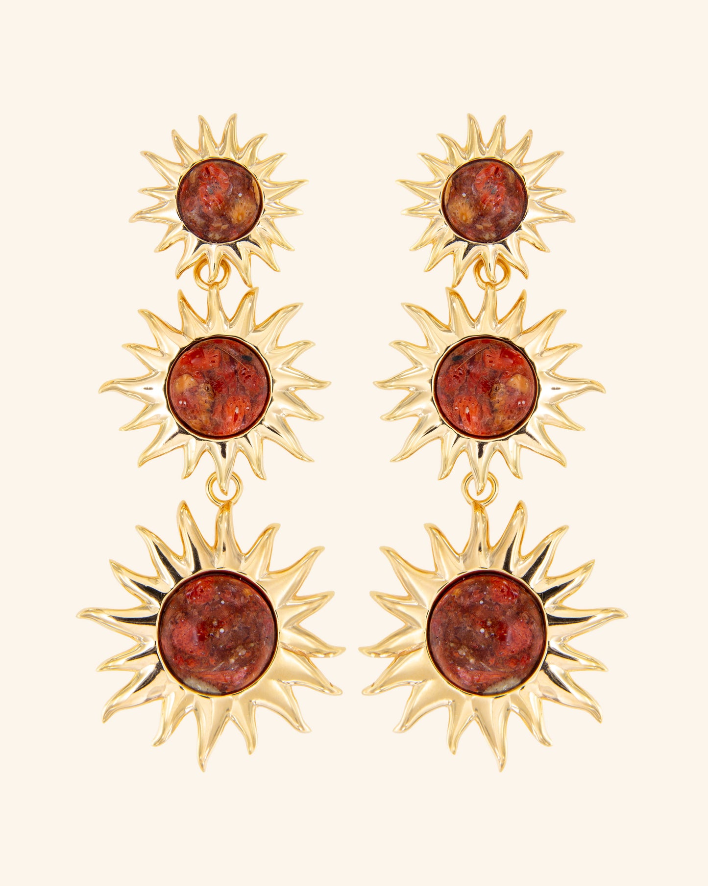 Pendientes Sol Fascinante Coral