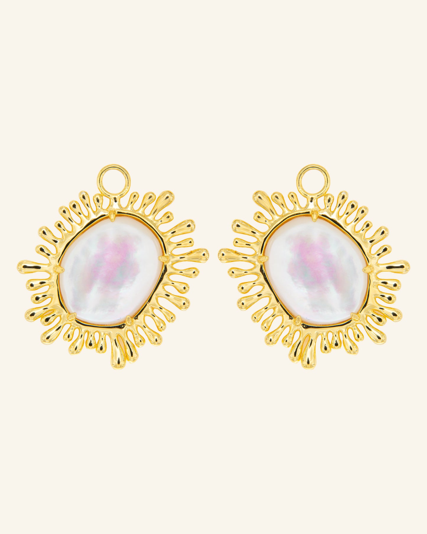 Colgantes Sol XL con Madreperla Blanca