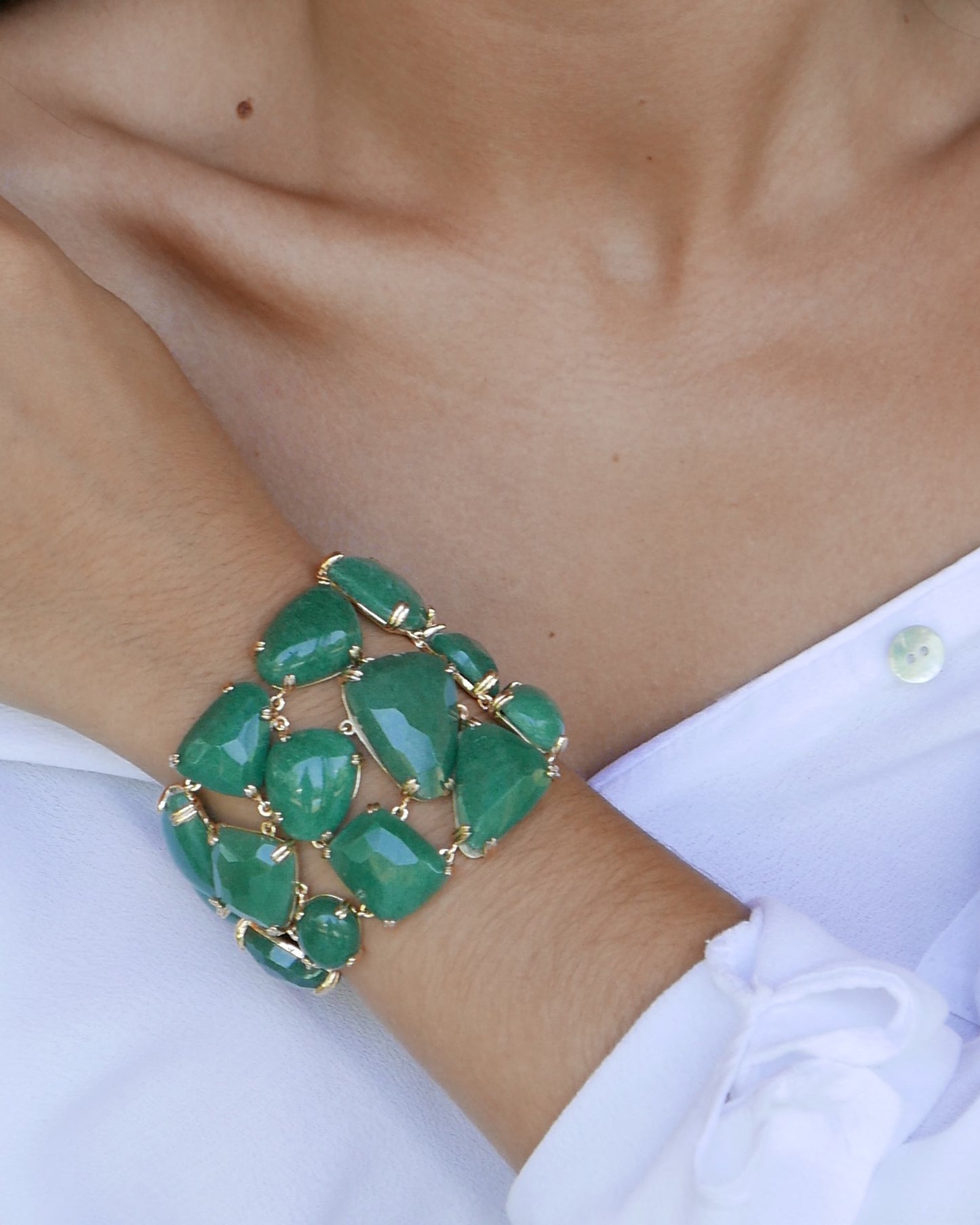 Anubis bracelet with aventurine