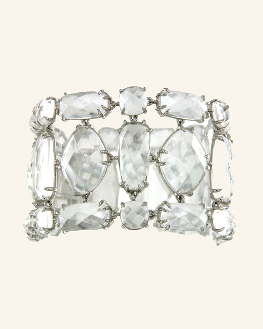 Vizier bracelet with colorless quartz