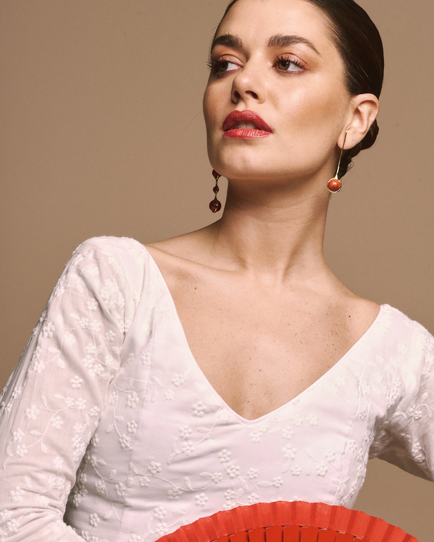 Pendientes Crisálida coral