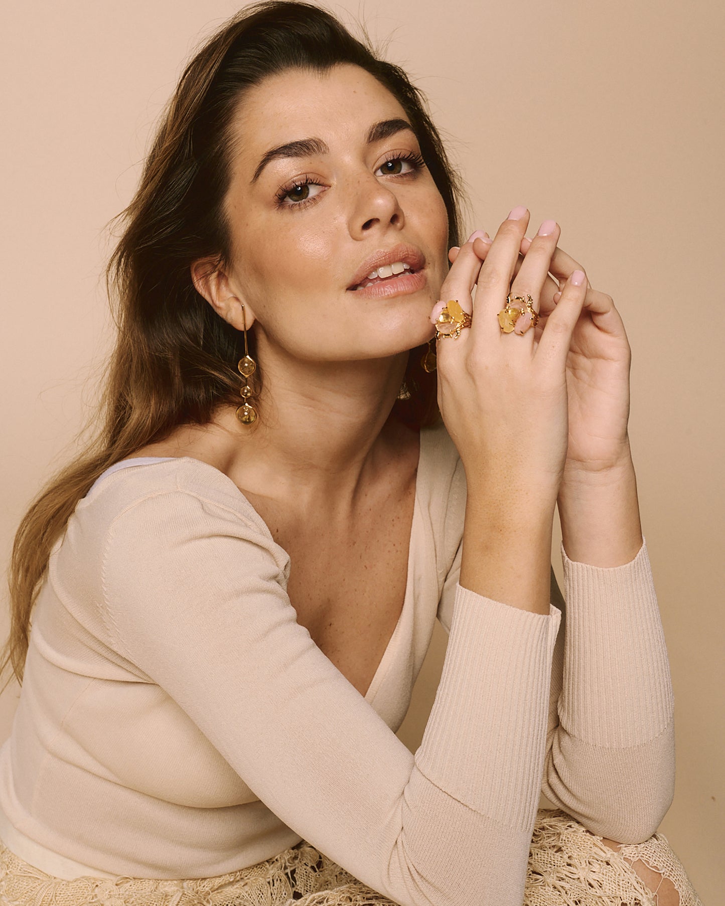 Anillo Escarabajo Rosa
