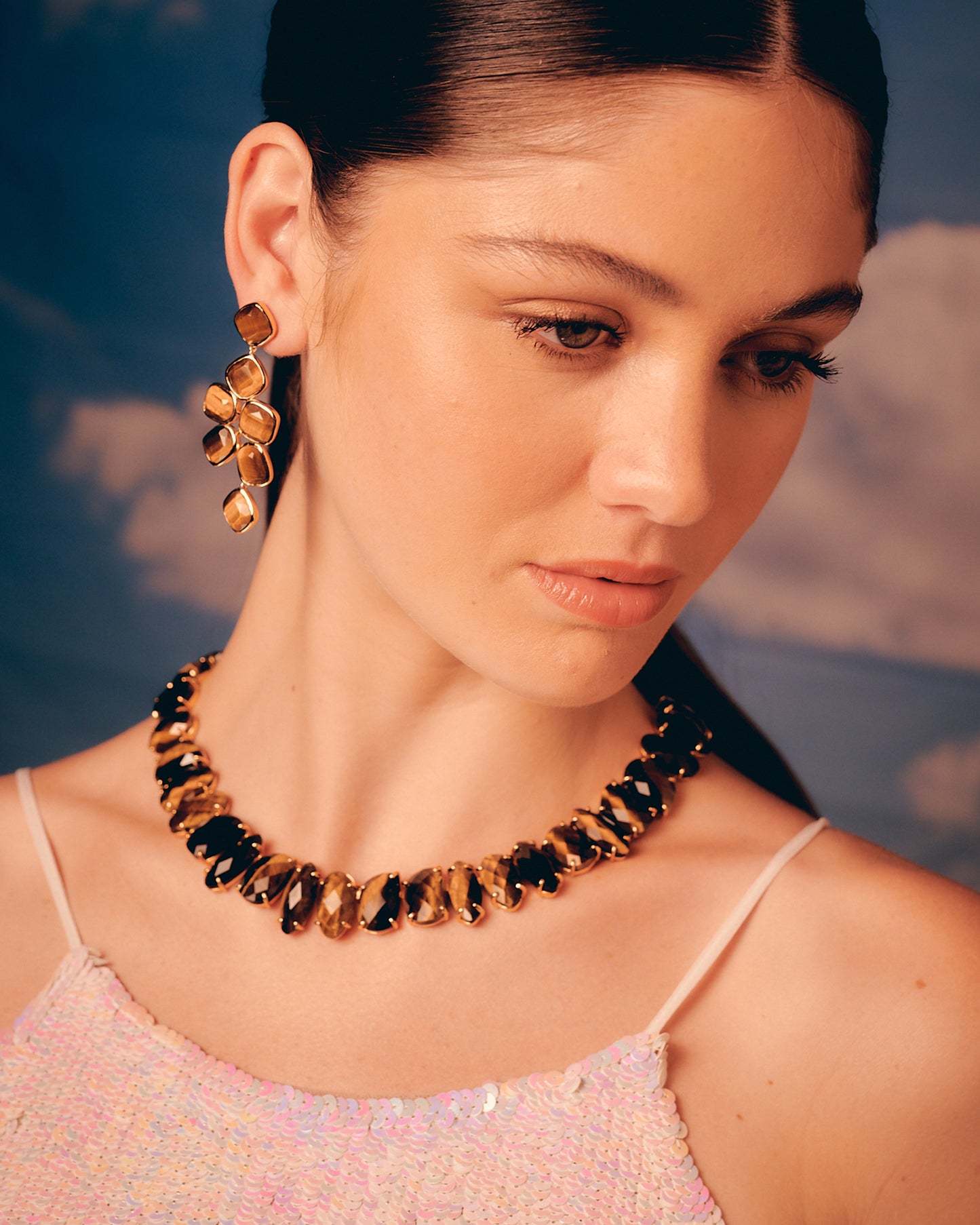 Tiger Eye Hydra Earrings