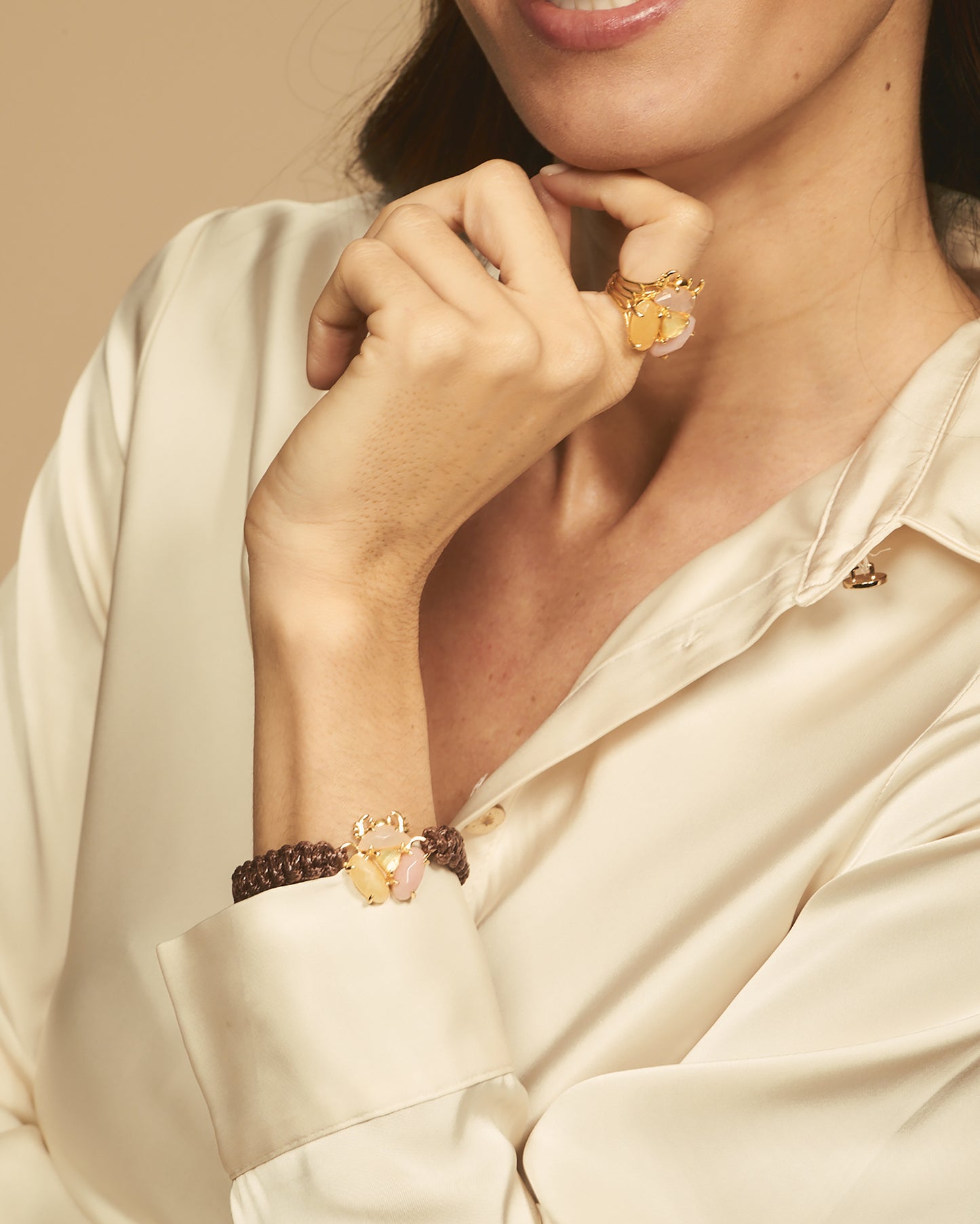 Pulsera escarabajo Rosa
