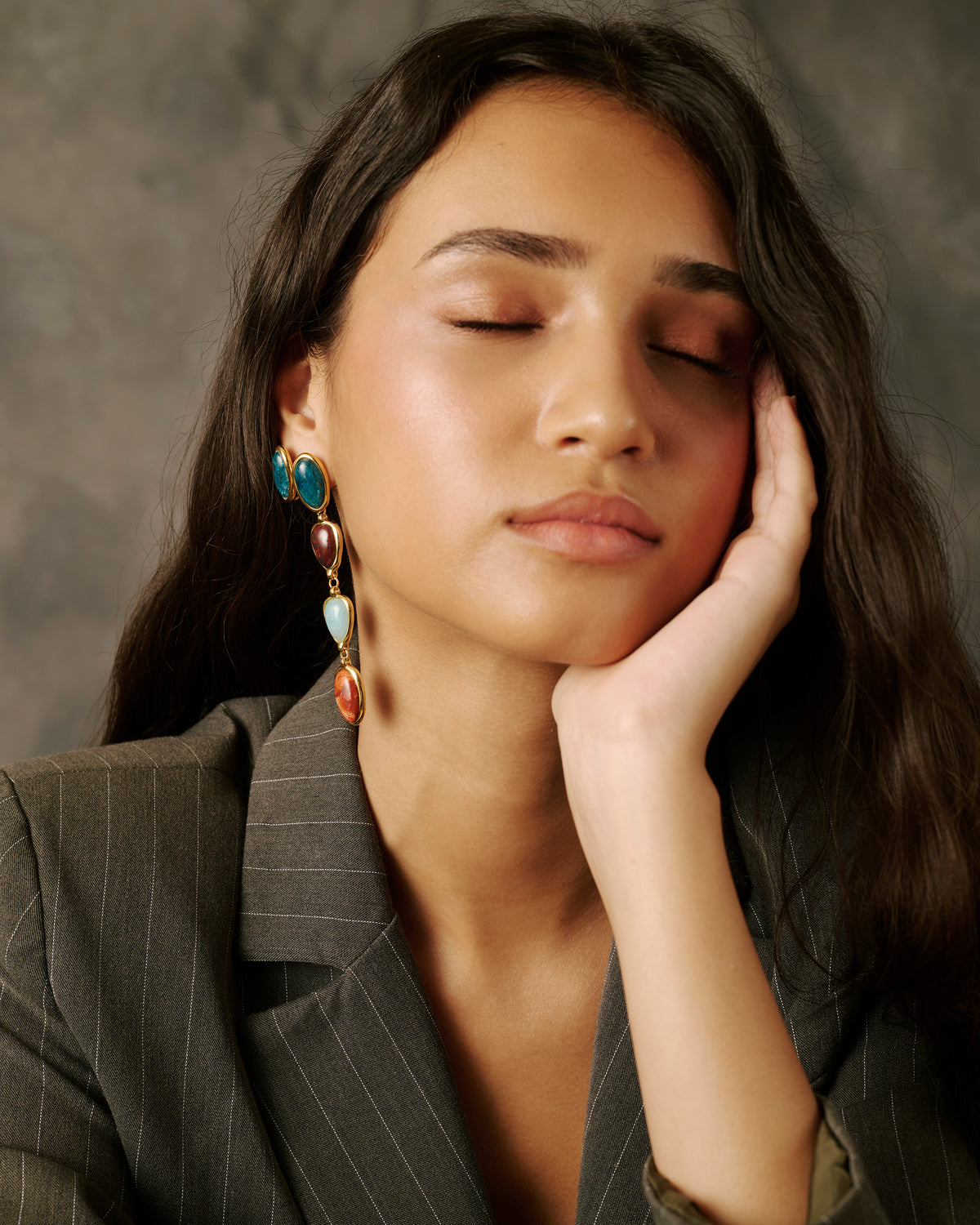 Pendientes Vivir Apatita Azul