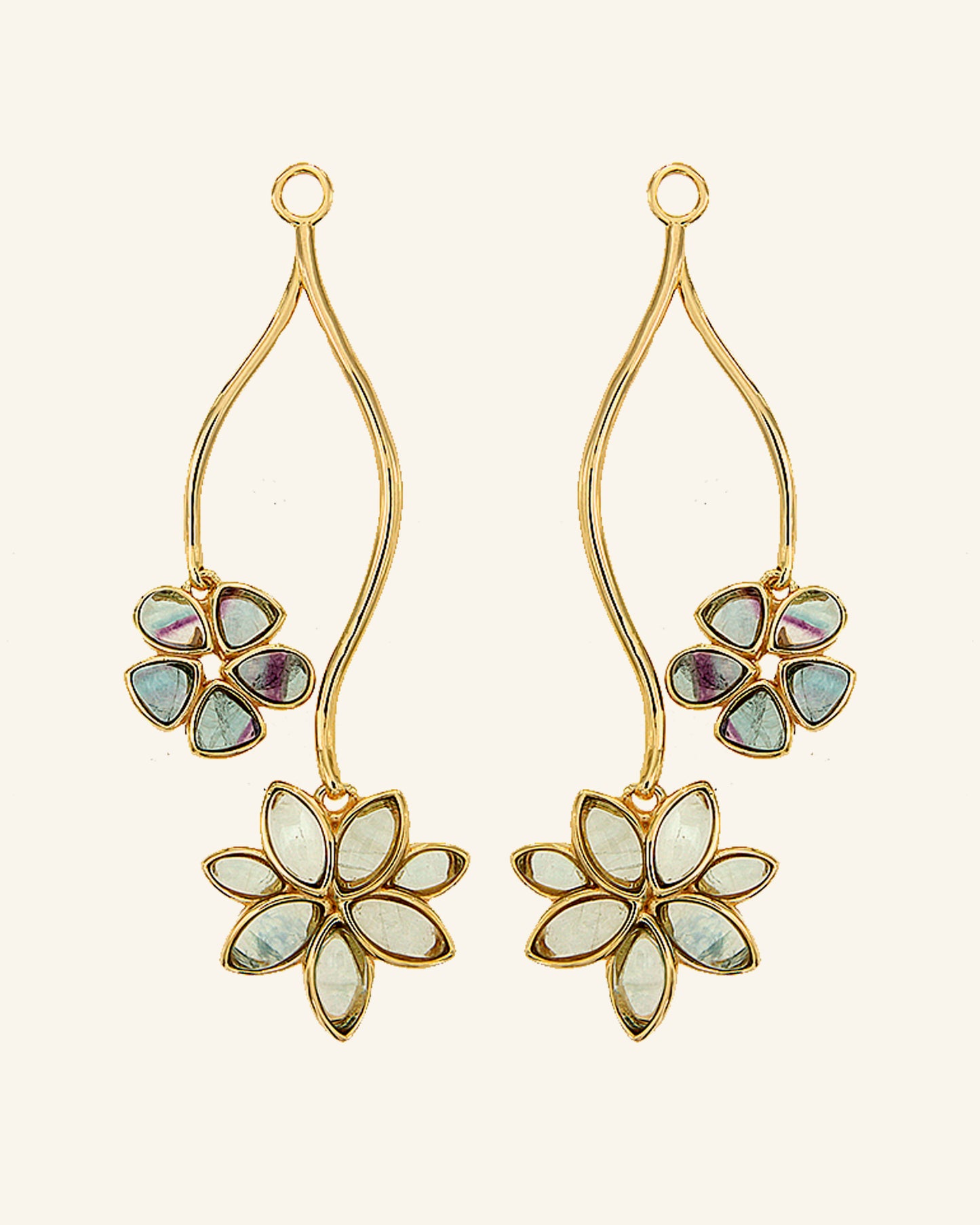 Colgantes Dalia con fluorita