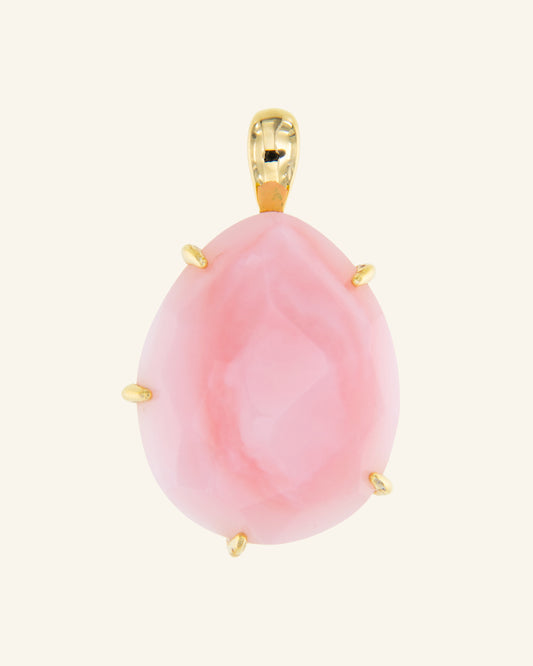 Papyrus pendant with pink opal