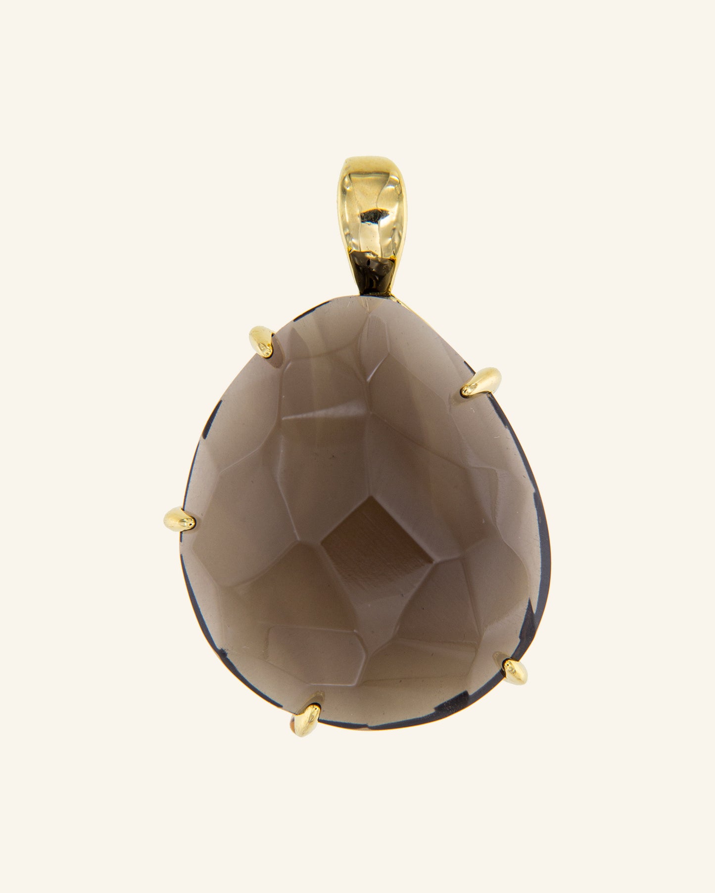 Colgante Papiro con cuarzo fumé