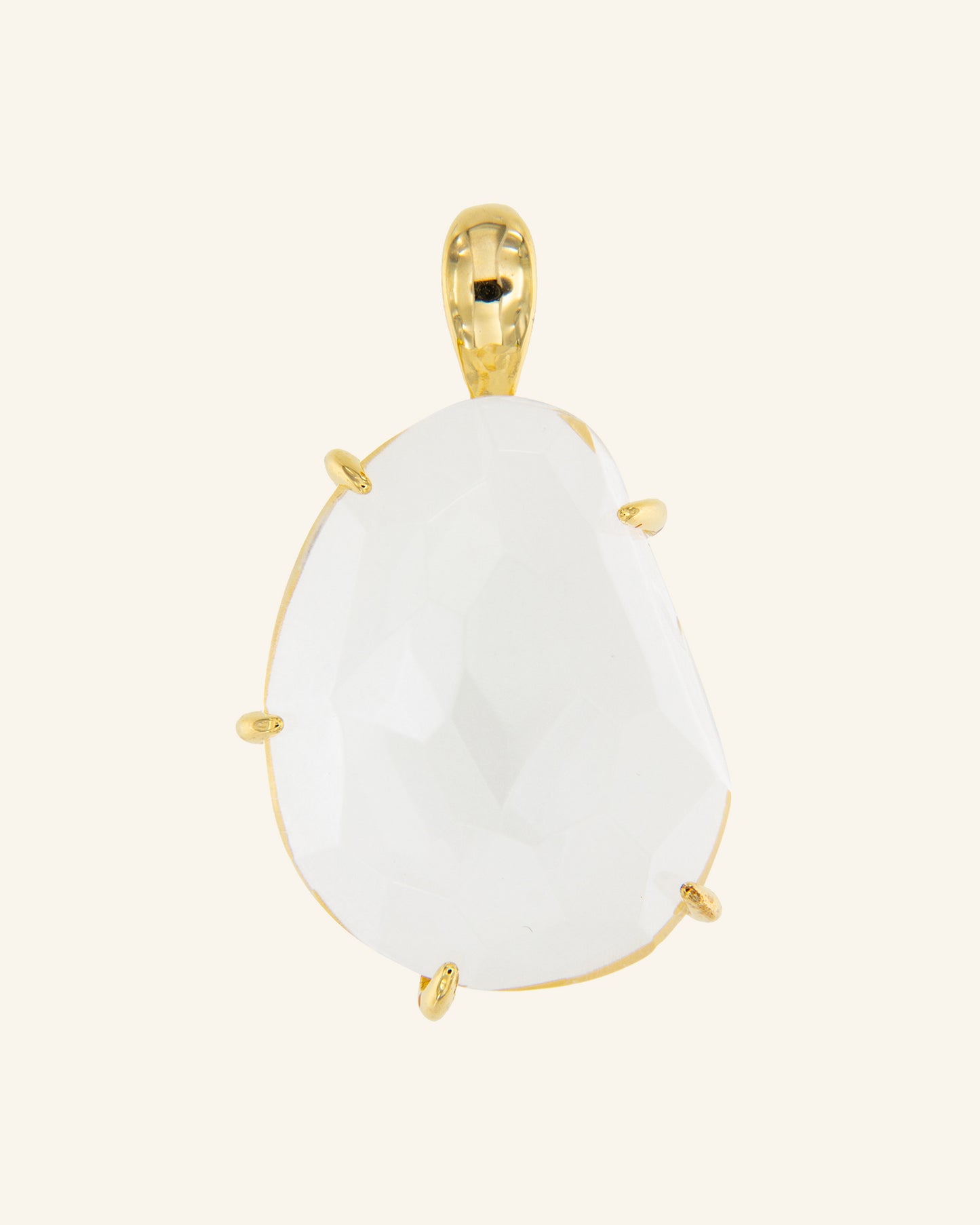 Golden Papyrus pendant with colorless quartz