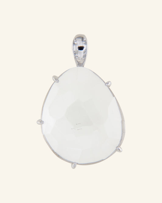 Papyrus pendant with colorless quartz