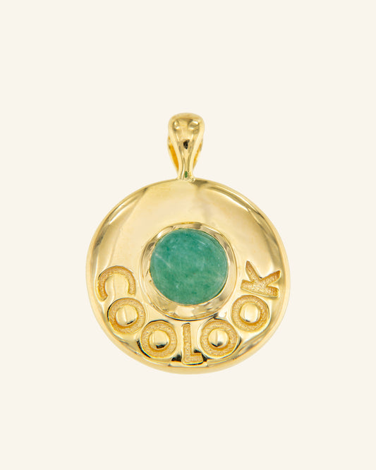 Atoll pendant with aventurine