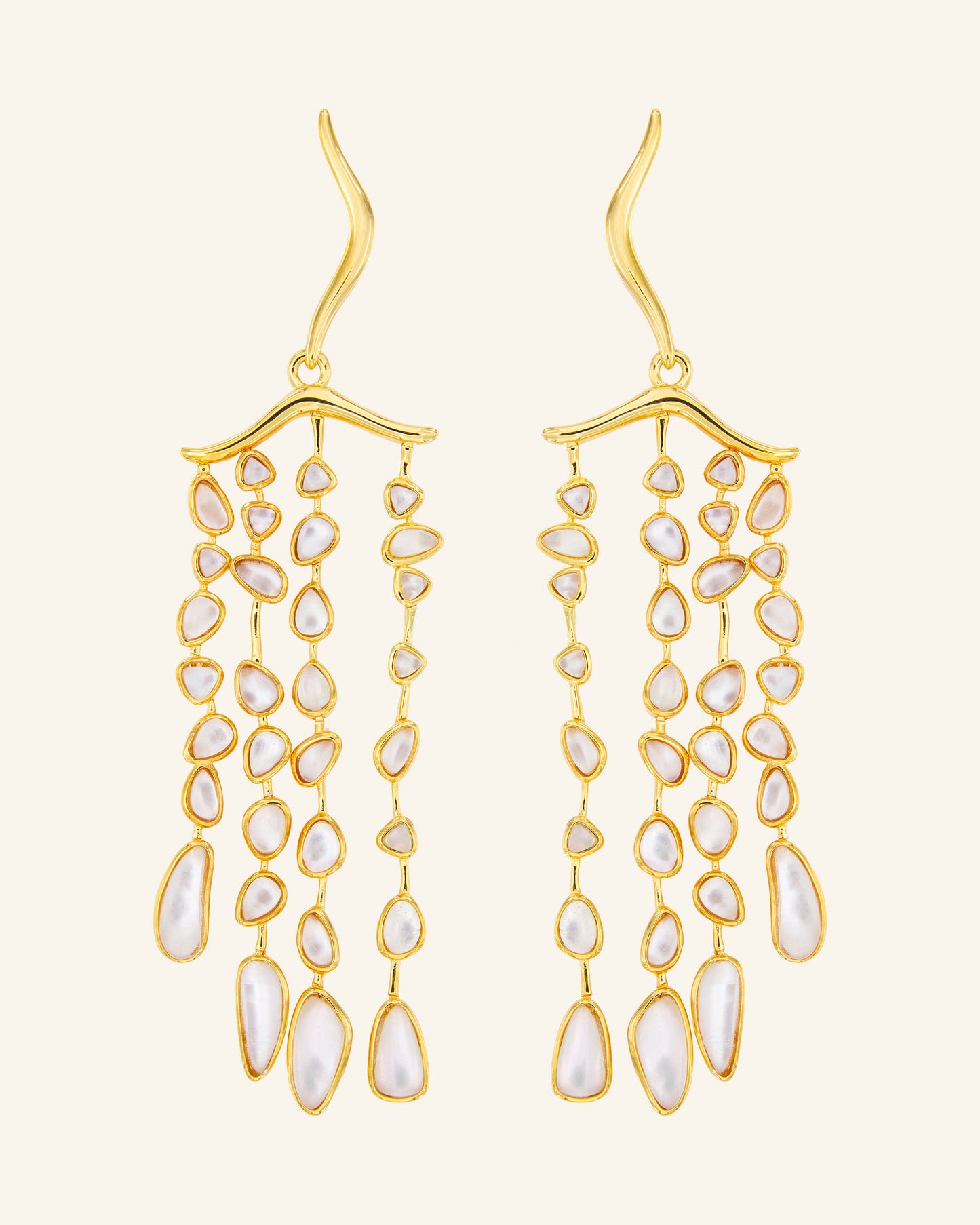 Pendientes Catrina Mop Blanca