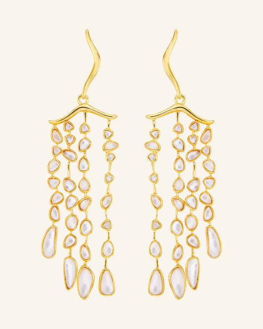 Pendientes Catrina Mop Blanca