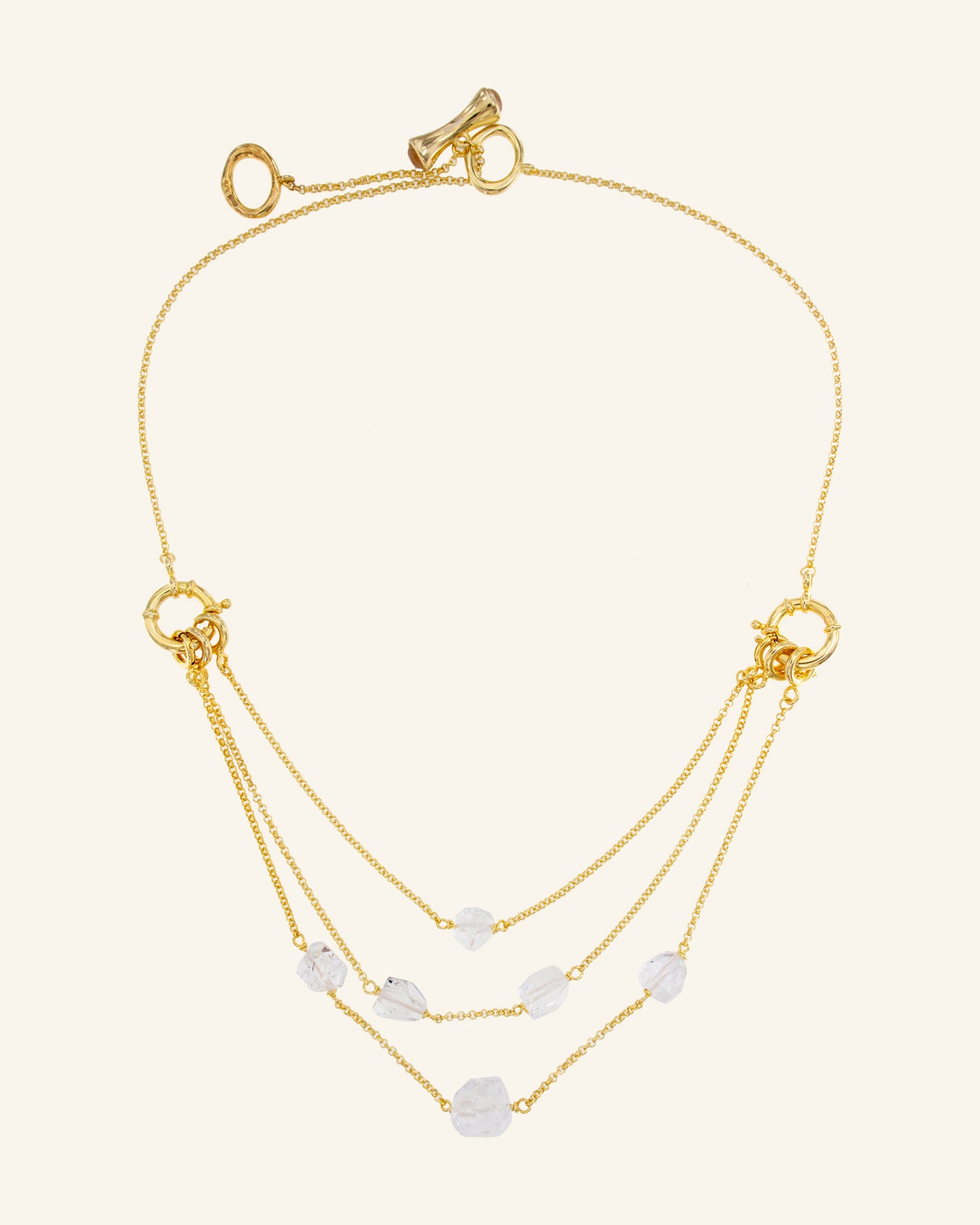 Vinson necklace with herkimer quartz