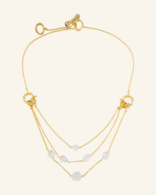 Collar Vinson con cuarzo herkimer