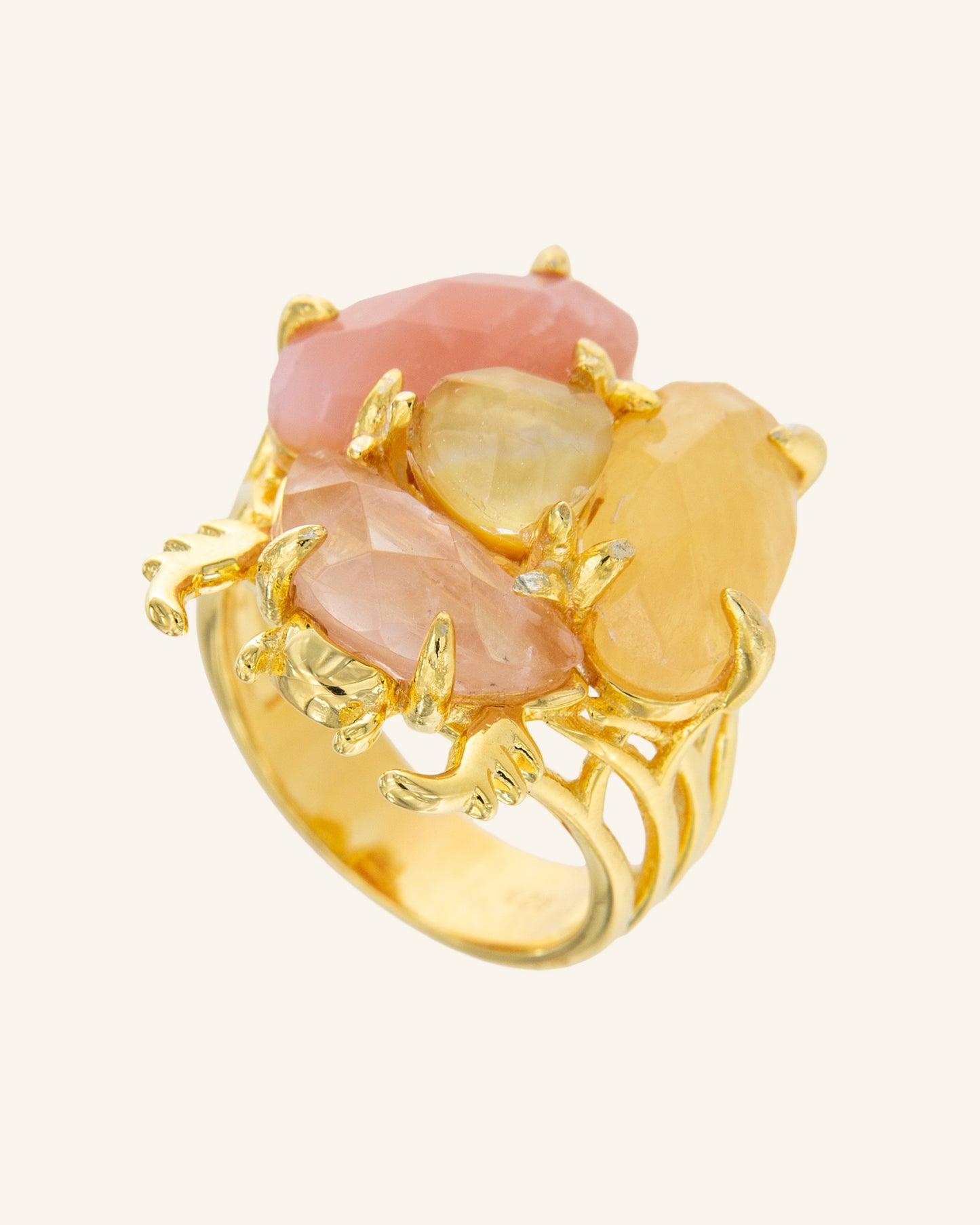 Anillo Escarabajo Rosa