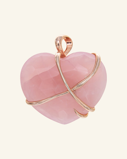 Huge pendant with rose quartz