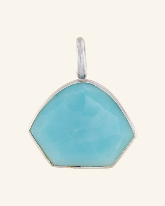 Bruma amazonite silver pendant