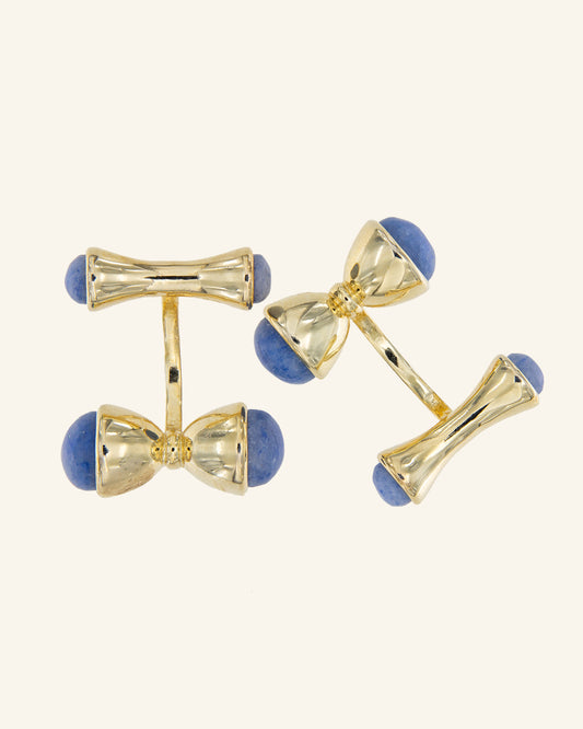 Tempo cufflinks with blue quartz