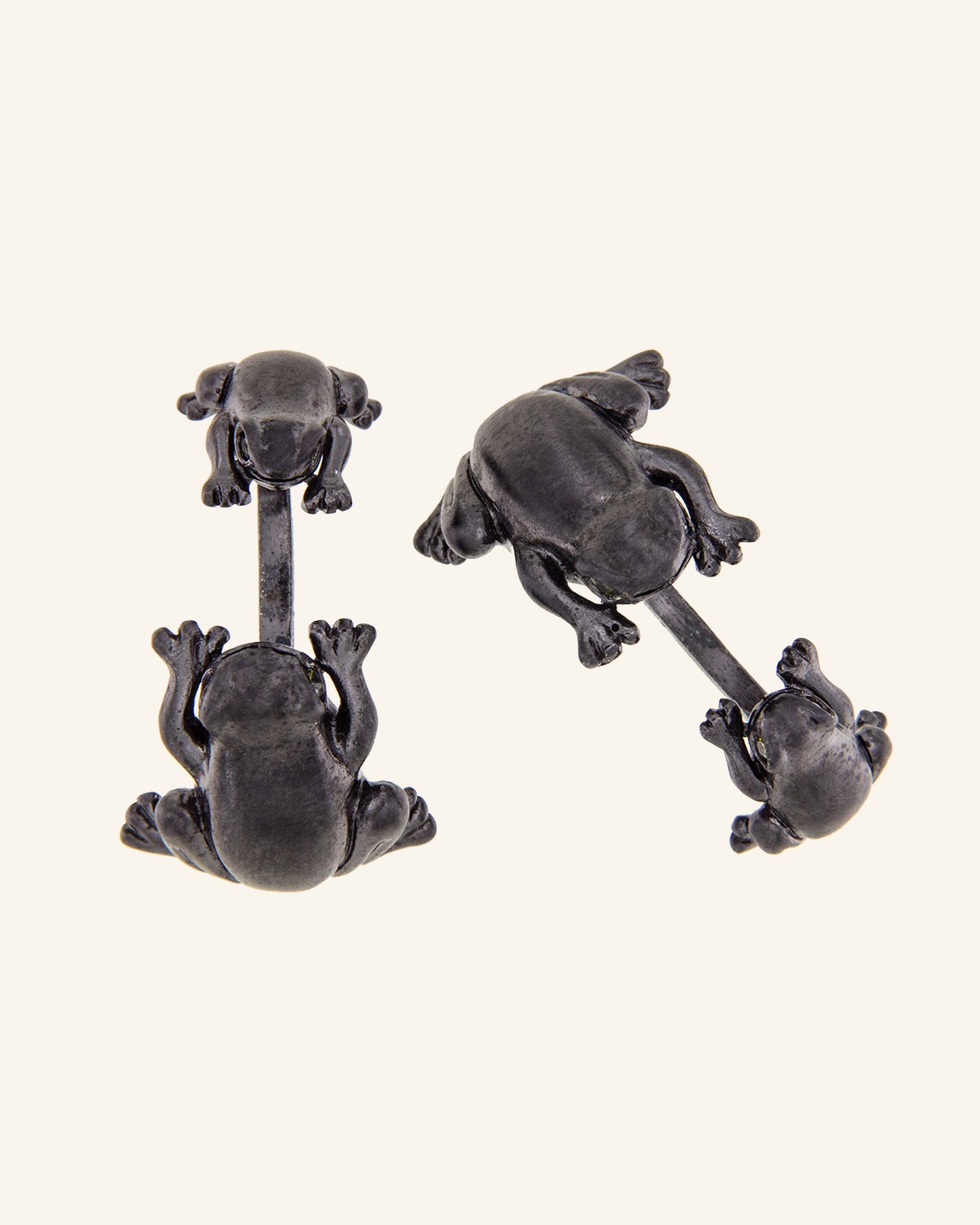 Antique silver Frog cufflinks