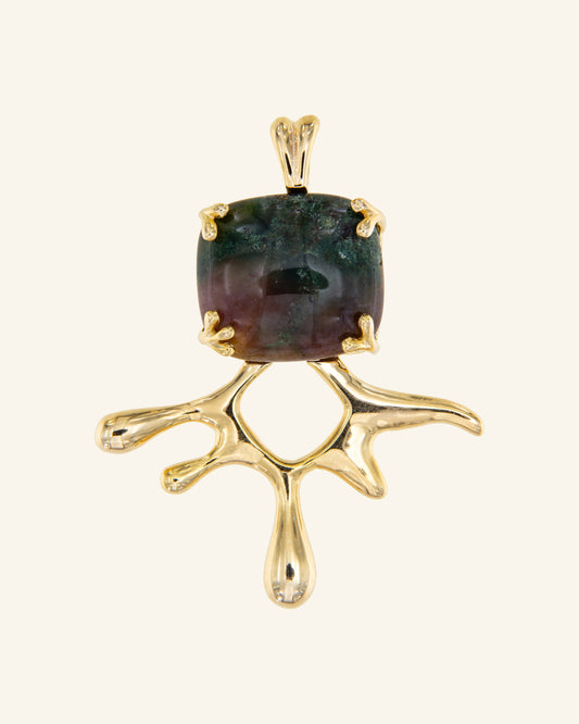Bones pendant with bloodstone
