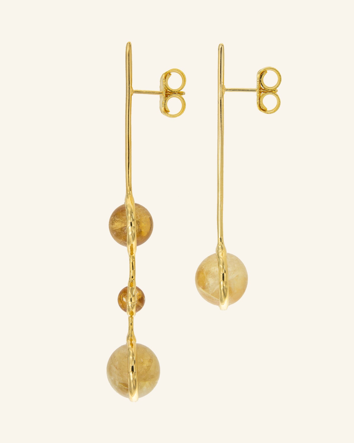 Pendientes Crisálida Citrino