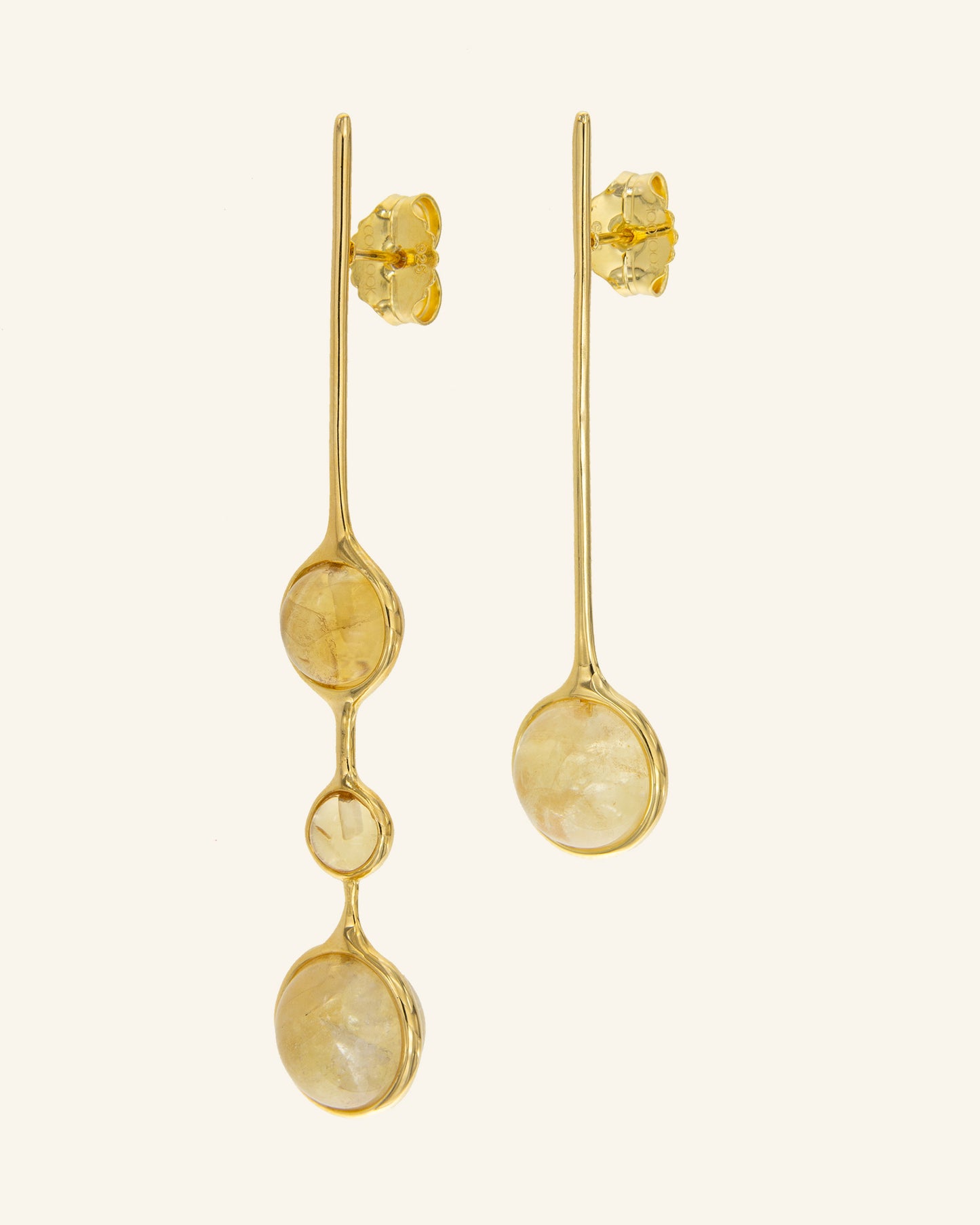 Pendientes Crisálida Citrino