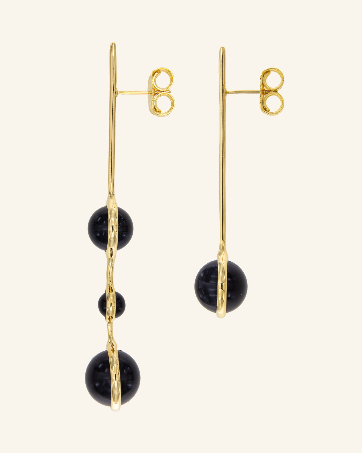 Pendientes Crisálida ónix