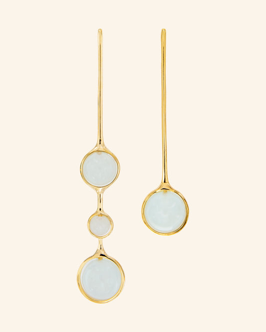 Pendientes Crisálida Aguamarina