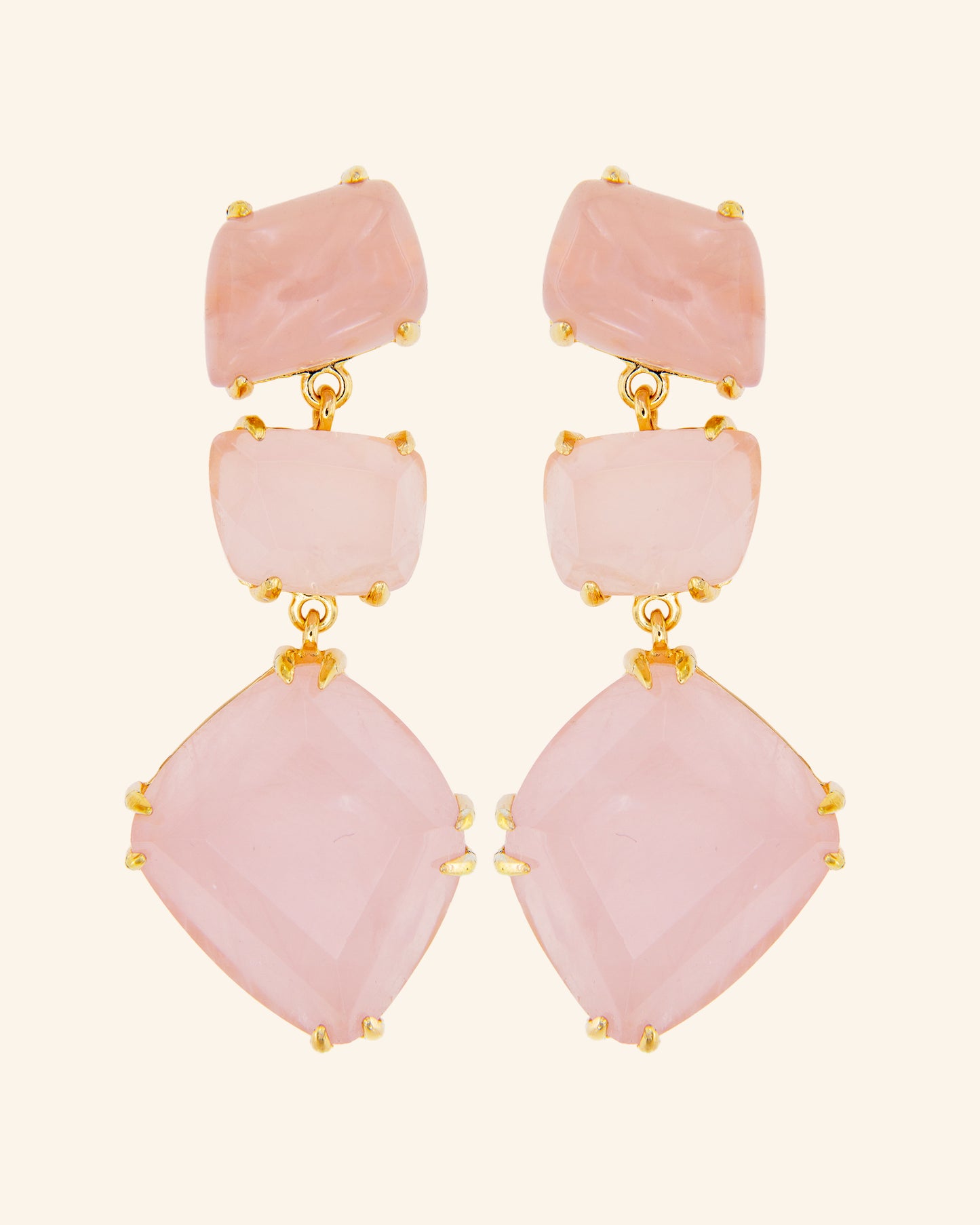 Apollo Rose Quartz Earrings