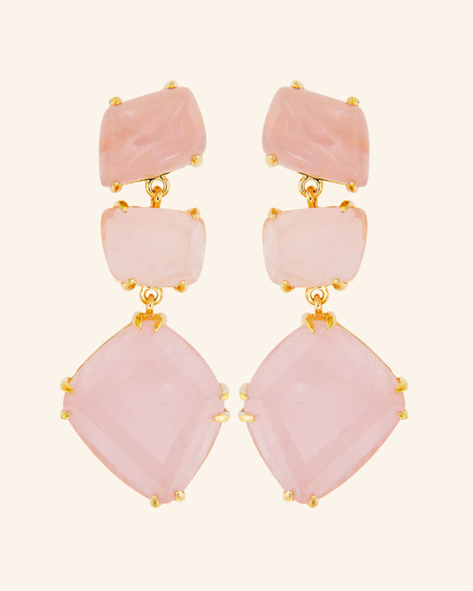 Apollo Rose Quartz Earrings