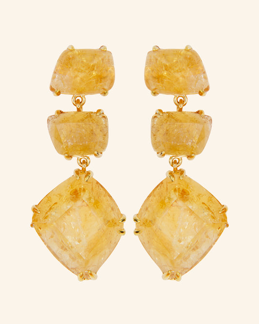 Apollo Citrine Quartz Earrings