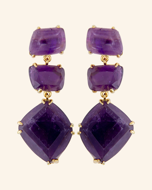 Apollo Amethyst Earrings