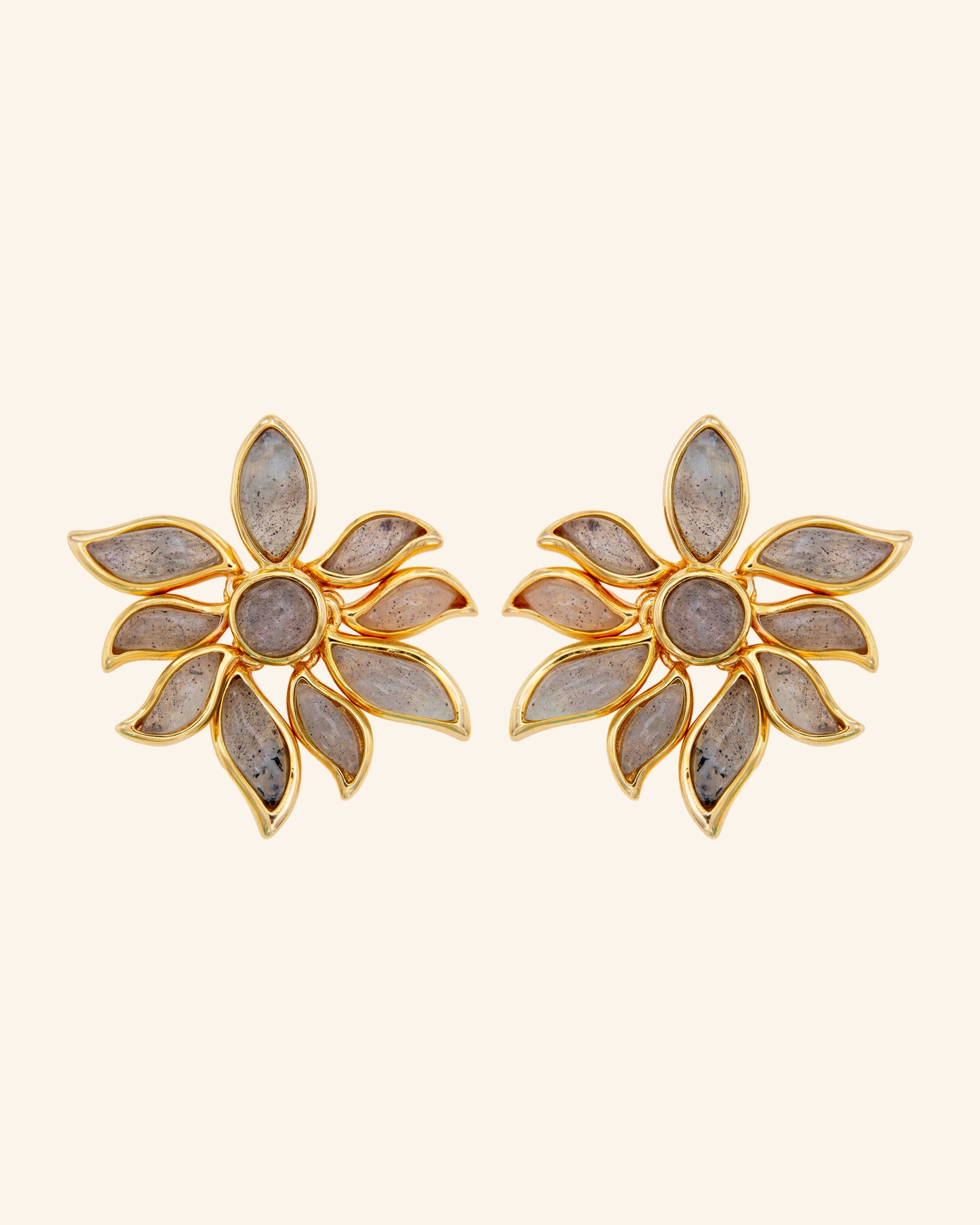 Pendientes Mandragora de Labradorita y cuarzo