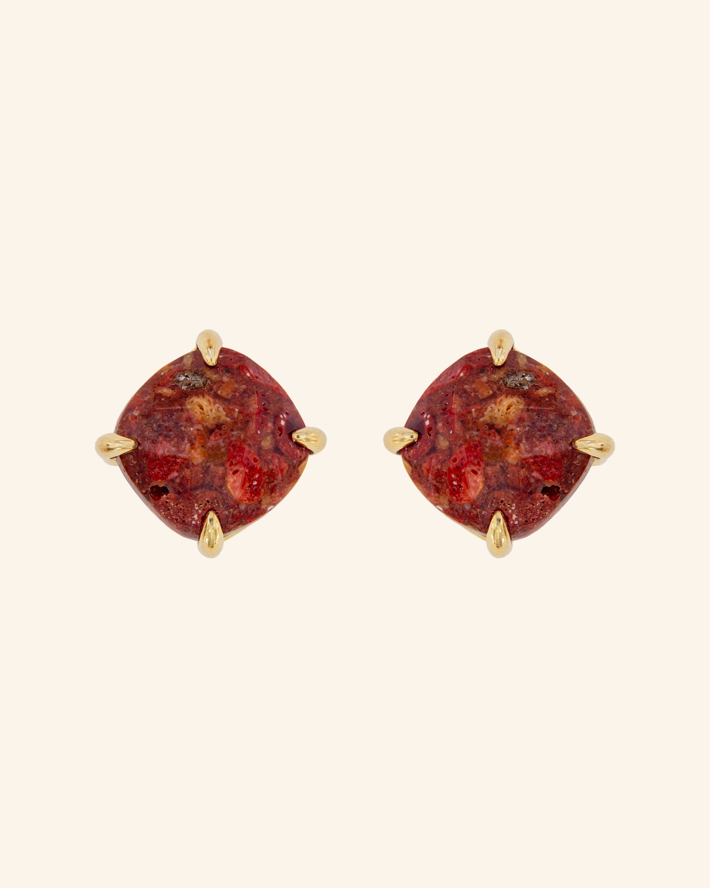 Pendientes Big Candy con Coral
