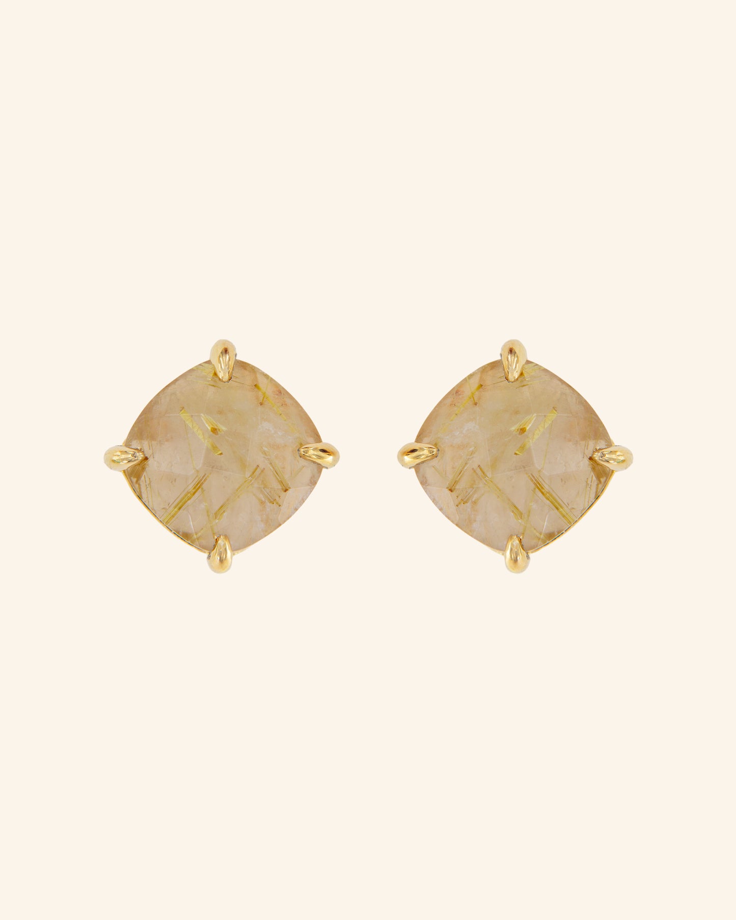 Pendientes Big Candy Cuarzo Rutilo