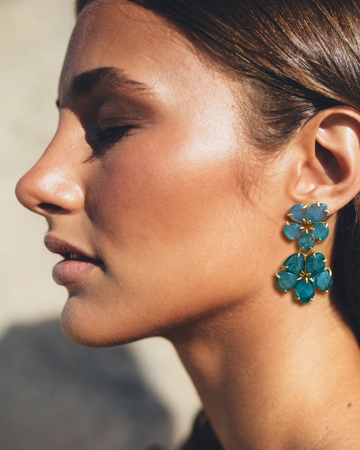 XL Apatite Intermediate Hibiscus Pendants