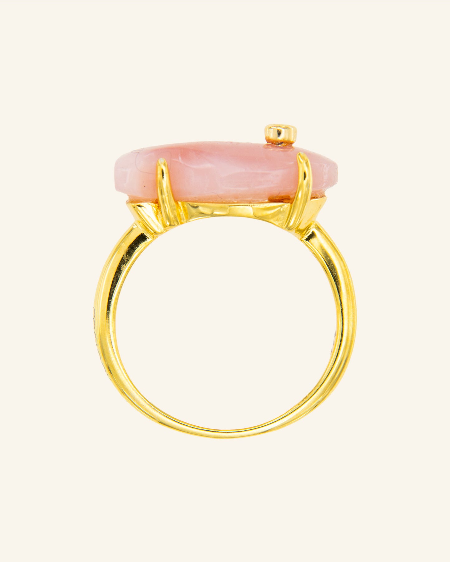 Golden Mother of Pearl Tide Ring