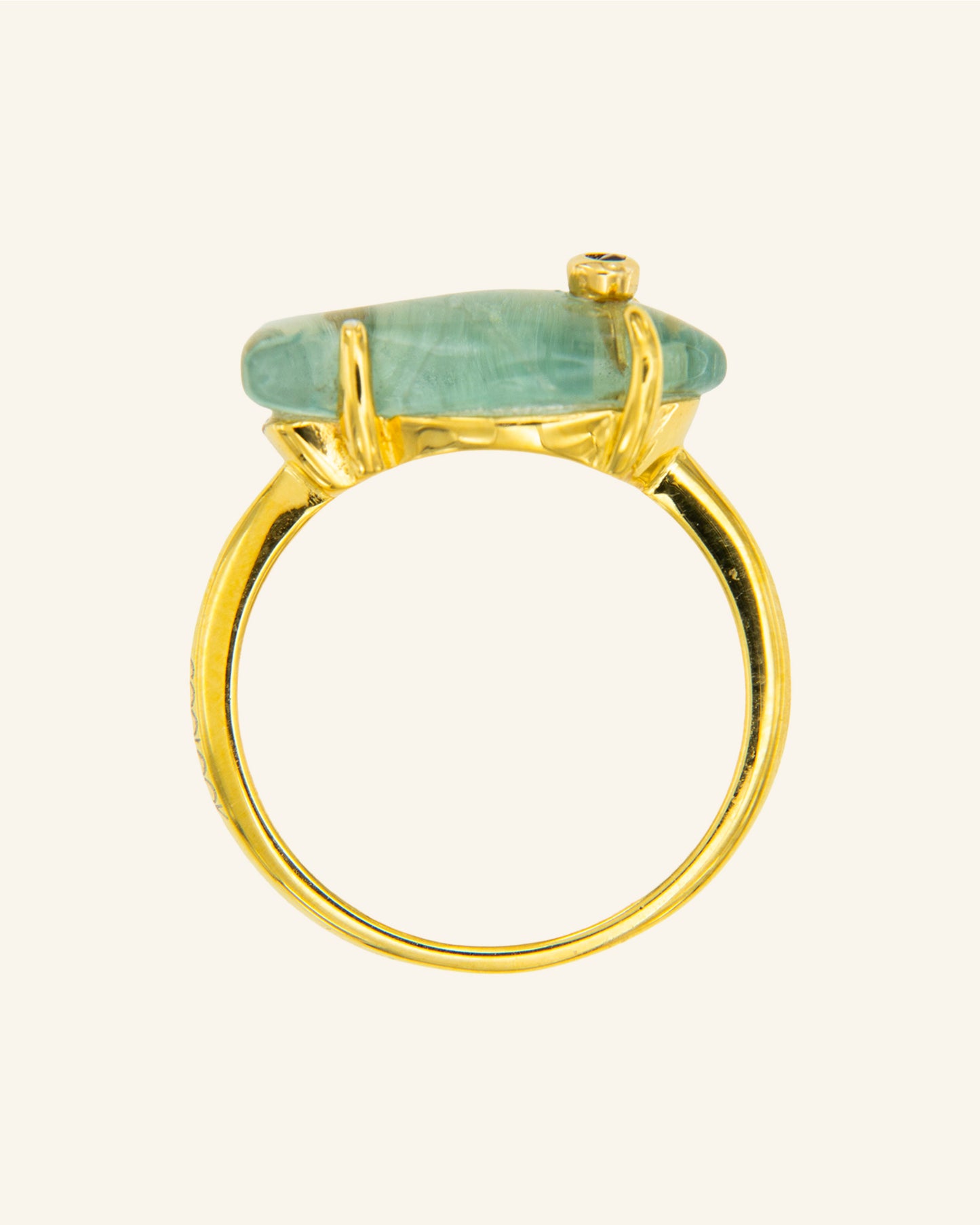 Golden Mother of Pearl Tide Ring