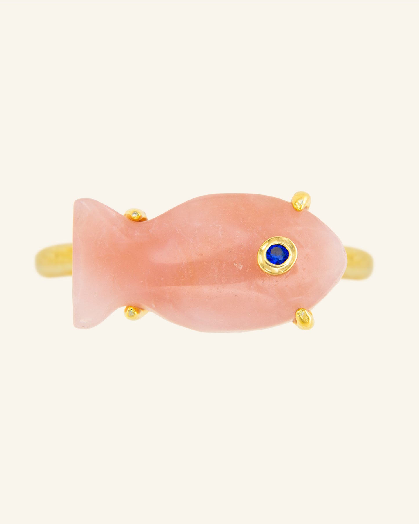 Golden Mother of Pearl Tide Ring