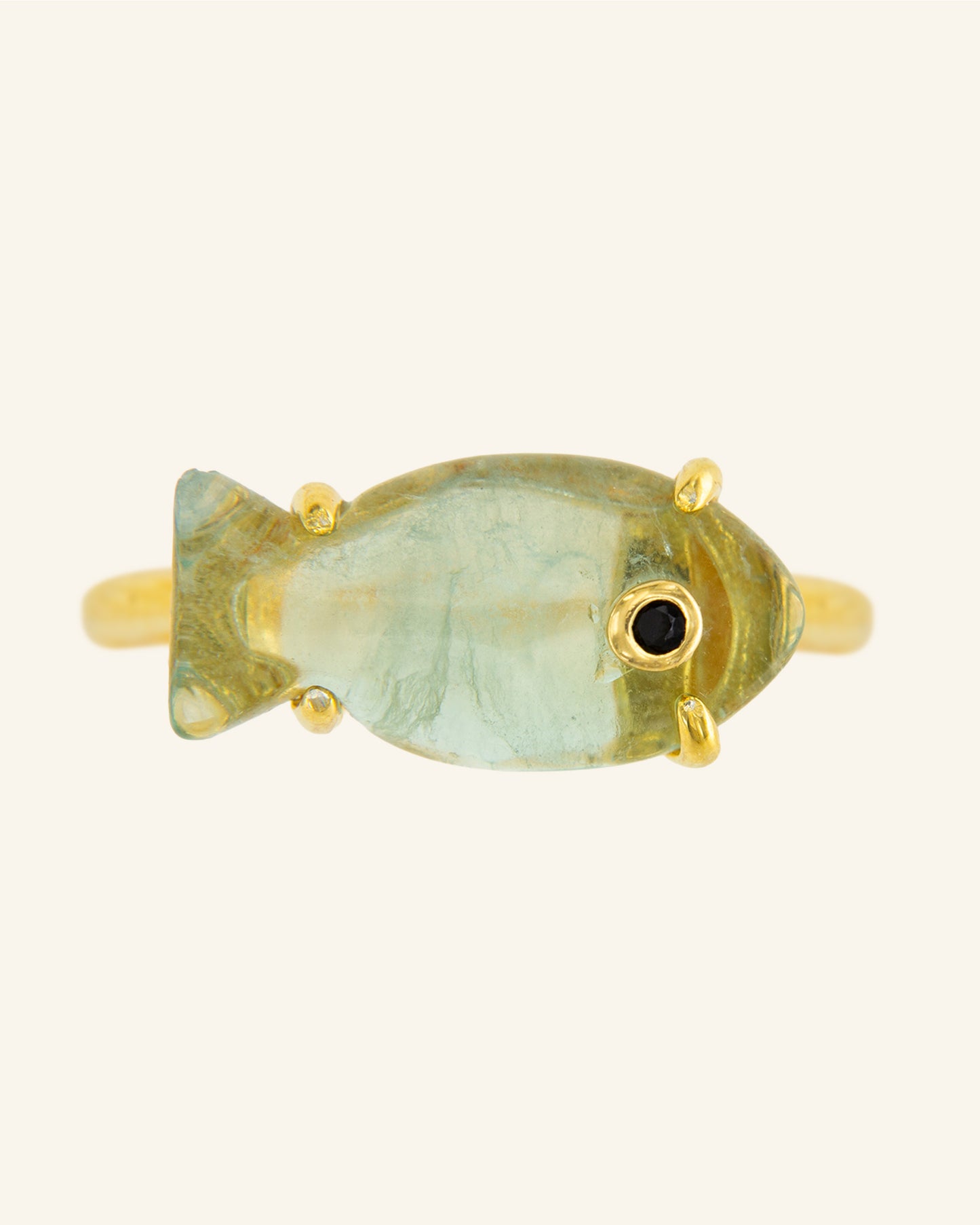 Golden Mother of Pearl Tide Ring
