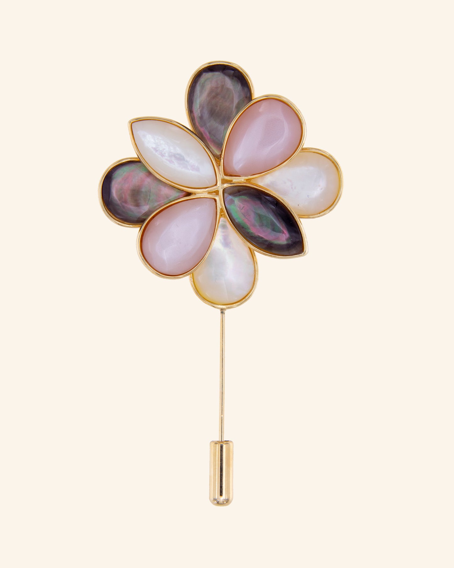 Broche Arrecife con madreperlas tricolor