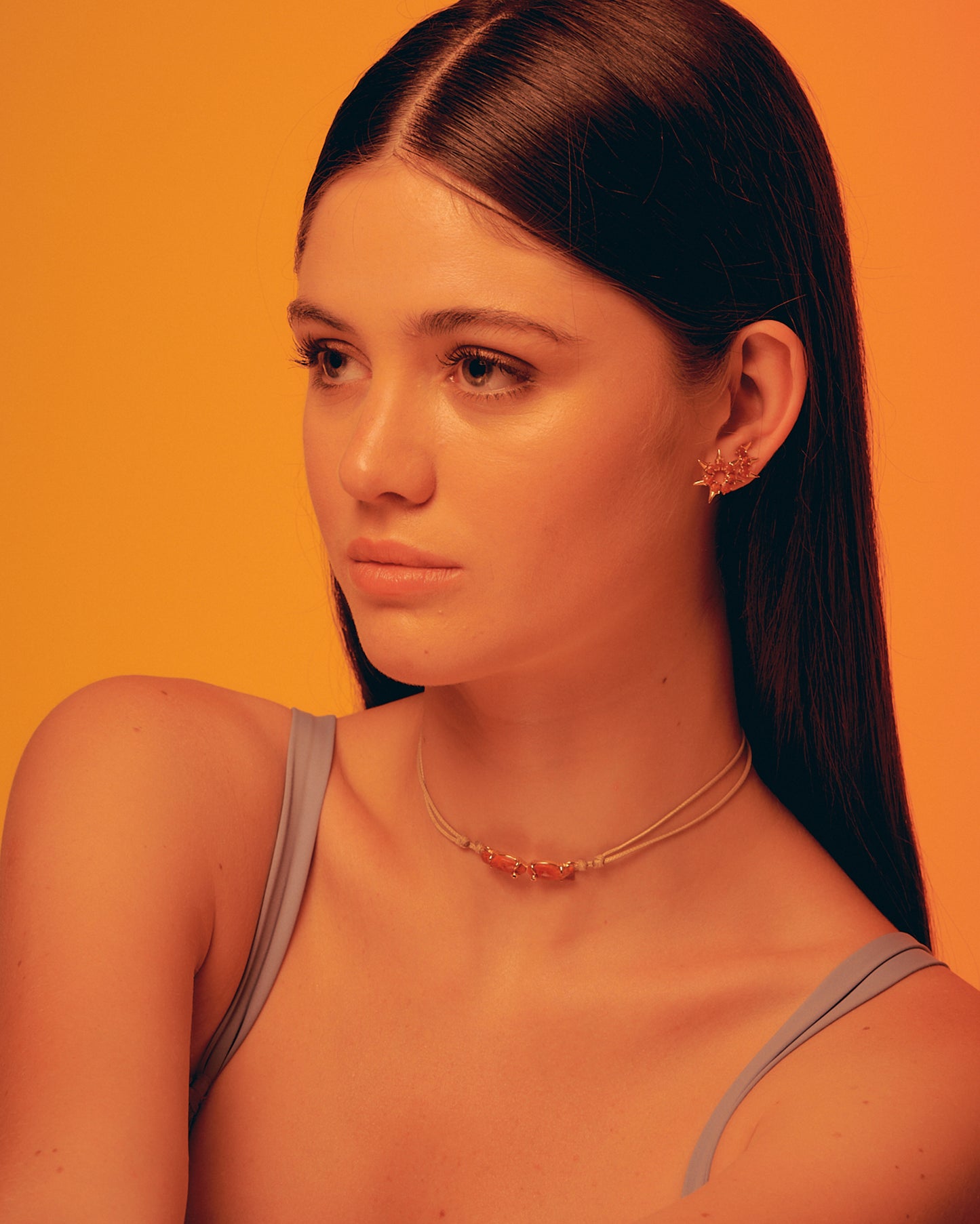 Choker Marea Kiss Coral Rojo