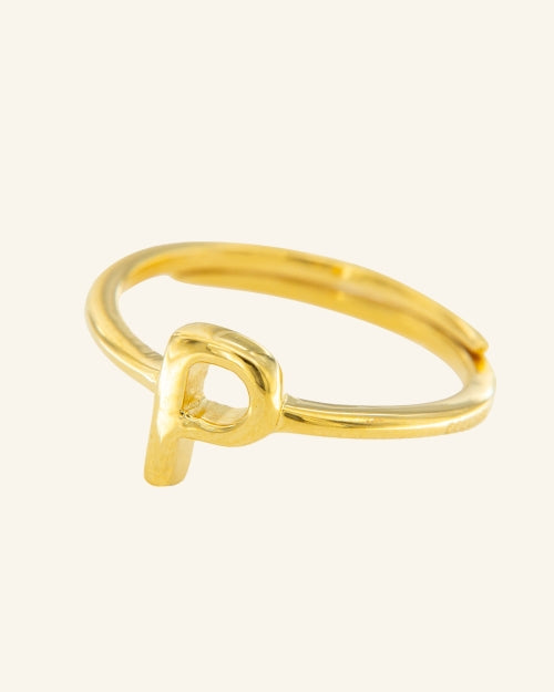 Rome letter P ring