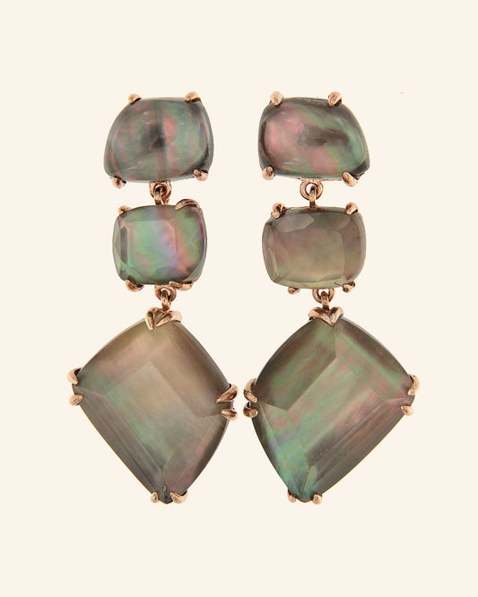 Apollo Earrings Black Mother of Pearl