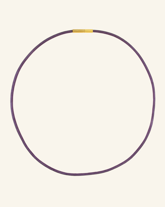 Violet Leather Cord 44cm