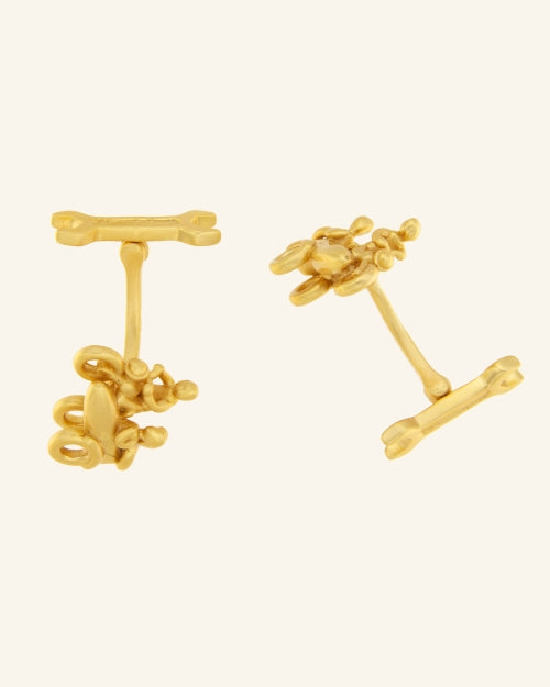 Mille Miglia matte gold cufflinks