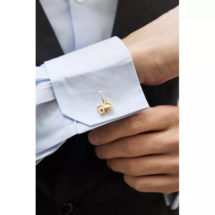 Gemelos Mille Miglia dorado mate